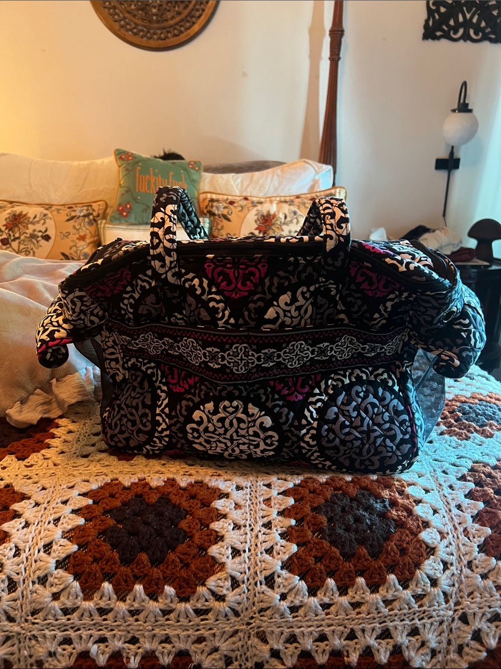 Vera Bradley Canterberry Magenta Pet Carrier